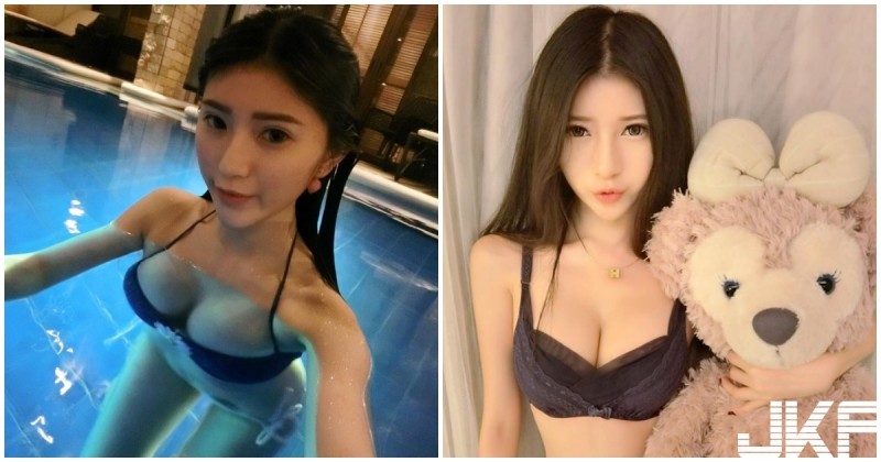 美乳入泳池更大了！「爆乳比基尼視角」讓人受不了，好想一起泳遊啊！