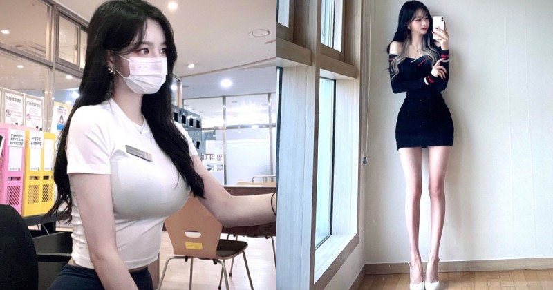 光看就想買爆！「巨乳正妹女業務」Ｓ曲線超兇猛，翹臀美腿螞蟻腰都好犯規！