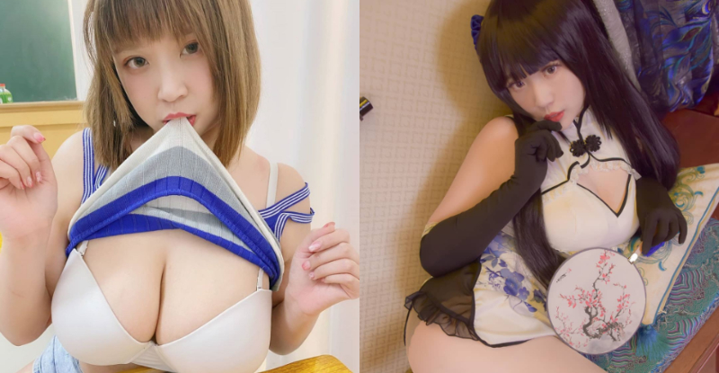 就想要啪脫！火辣Coser「茹茹Ruru」無辜緊咬針織上衣，就怕男粉錯過兇猛大ㄋㄟㄋㄟ！